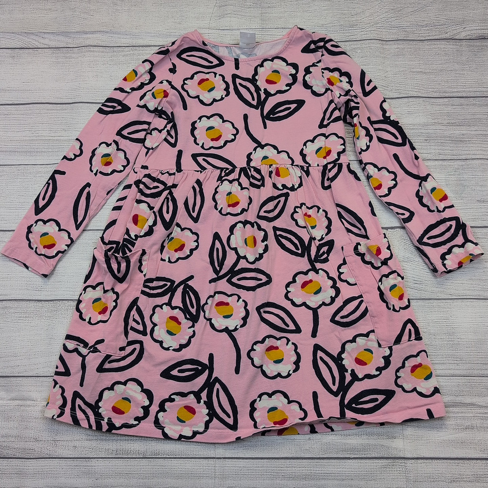 10 Hanna Andersson Pink Floral Pocket Dress